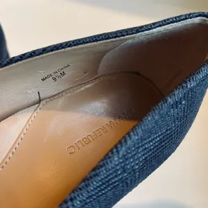 Banana Republic Navy Textured Pebble Leather Heels Size 9.5 thumbnail 6