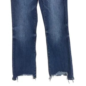 Judy Blue Cropped Boot Cut Jeans Medium Wash Denim Frayed Raw Hem Size 1/25 thumbnail 3