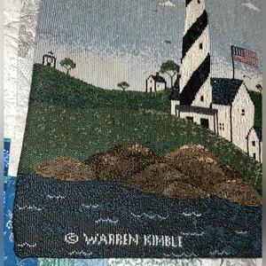 Handmade 16.5”x12” Tote Bag Tapestry Warren Kimble "Coastal Breeze" Placemats thumbnail 6