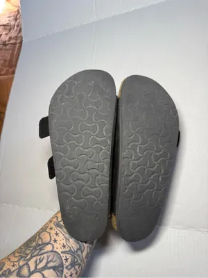 Birkenstock Arizona Black Leather Sandals Size 38 thumbnail 4