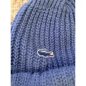 Vintage IZOD Lacoste Knit Scarf Hat Combo 100% Orlon Blue 80s Made USA thumbnail 7