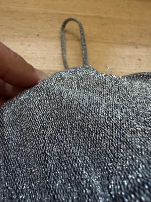 Triangl bikini silver black top small bottoms xs thumbnail 3