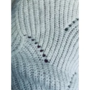Women’s Small Ivory Pointelle Knit Sweater Crew Neck Long Sleeve Cozy A New Day thumbnail 5