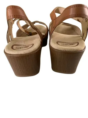 Dansko Season sandals camel full-grain leather block heel size 38 US 7.5 8 thumbnail 4