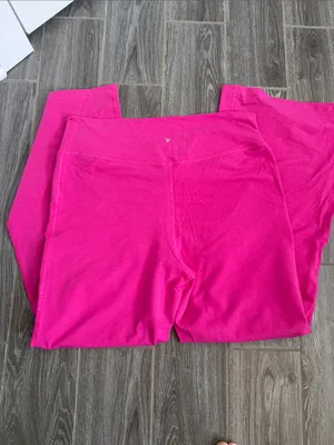Old Navy Powerchill Hot Pink womens' high waist super flare dry Leggings 2X EUC thumbnail 3