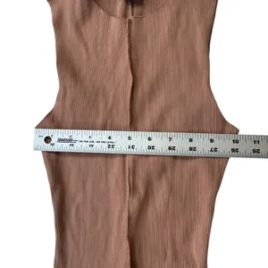 Naked Wardrobe All Snatched Up‎ Ribbed Midi Dress Brown Womens Large Sleeveless thumbnail 7