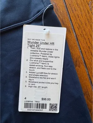 Lululemon Wunder Under High Rise 25” True Navy Size 4 NWT thumbnail 5