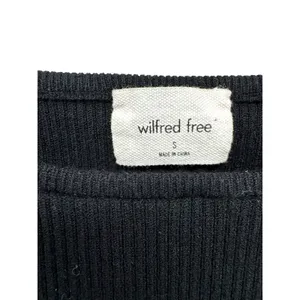 Wilfred Free Cutout Ribbed Mini Dress Black Sleeveless Bodycon Aritzia S LBD‎ thumbnail 5
