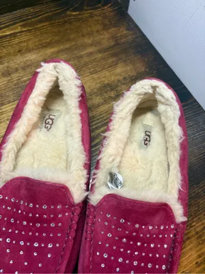 Ugg Ansley burgundy crystal diamond loafers size 8 thumbnail 5