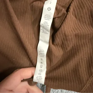 Lululemon Align Strappy Ribbed Tank Top Java Size 2 thumbnail 6