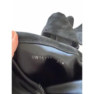 Stuart Weitzman Suede Over The Knee Boots Black Almond Toe Size 6.5 Pull On Styl thumbnail 8