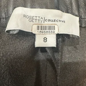 Rosetta Getty Black Faux Leather Maxi Skirt Size 8 Western Pencil Designer $300 thumbnail 10