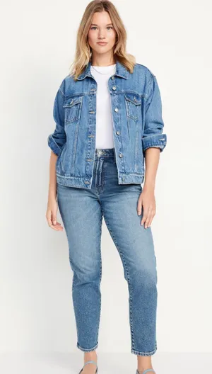Old Navy High-Waisted OG Straight Ankle Jeans thumbnail 1
