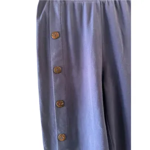 Appleseed's Blue Button Detail Wide Leg Dress Pants Women Sz S thumbnail 5