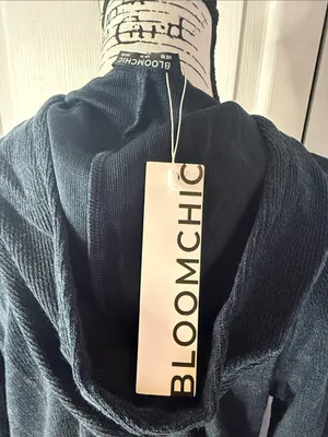 BloomChic Deep Teal Zip Hoodie Blue Size 10 thumbnail 2