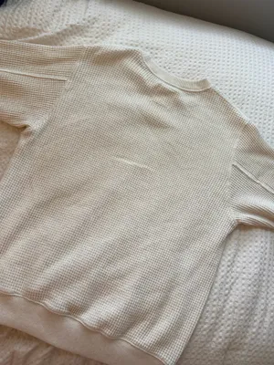 Aerie Beige Waffle Knit Sweater thumbnail 3