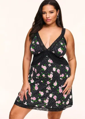 Adore Me New Floral‎ Lace Trim Sleepwear thumbnail 1