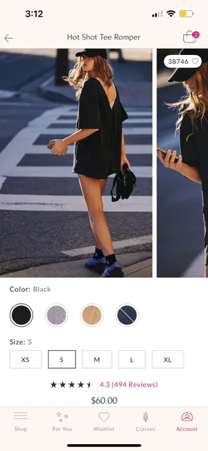 Free People Movement Romper Hot Shot Tee thumbnail 4