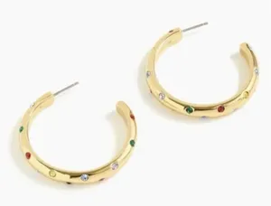 Alison Lou x J.Crew Crystal Hoop Earrings thumbnail 1