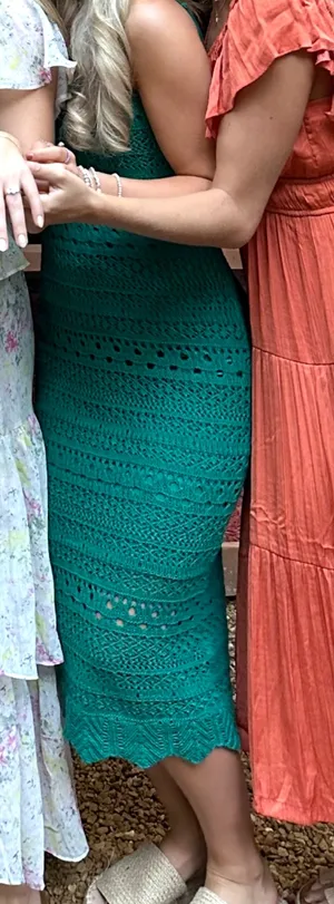 Green crochet midi dress Size XS thumbnail 4