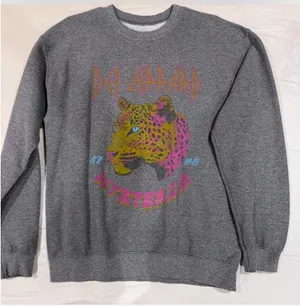 Altered State women Grey Def Leppard crewneck sweatshirt thumbnail 1