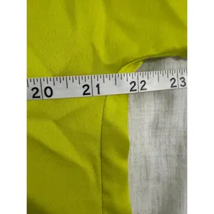 Essentiel Antwerp Button Down Shirt Women M Lime Green Satin Boxy Blouse thumbnail 10