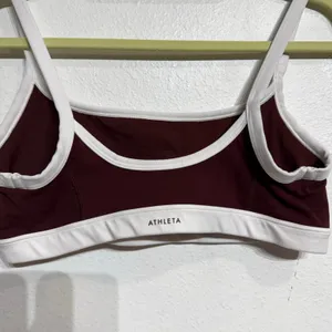 Athleta Garnet Square Neck Sports Bra Sz M thumbnail 8