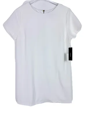 NWT Lulus Shift and Shout Dress Short Sleeves Mini Ivory White Size Small S NEW thumbnail 2