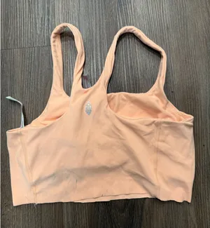 FP Movement Free‎ People Peach Square Neck Racerback Sports Bra Womens Small thumbnail 1