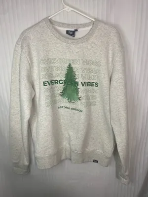 Storia Evergreen Vibes Graphic Crewneck Sweatshirt - Light Heather Gray thumbnail 2