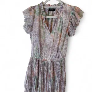 Whimsy floral pastel-colored pleated dress size small thumbnail 3