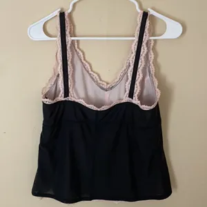 Express Sleeveless BabyDoll Top with lace size Large thumbnail 3