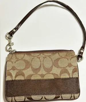 Coach Small Wristlet, Signature C Wristlet with Silver Metal thumbnail 2