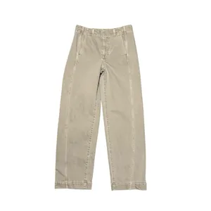 Madewell Tapered Denim Trouser Women's 27 High Rise Khaki Cotton Blend Jean thumbnail 2