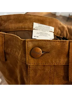 Vintage Wrangler Leather Pants Caramel Brown Jeans Slacks Cottagecore Western thumbnail 8