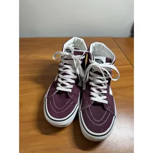 Vans Sk8-Hi Sneakers Suede Skate Comfort Casual Grape Wine/True White Women's 8 thumbnail 2