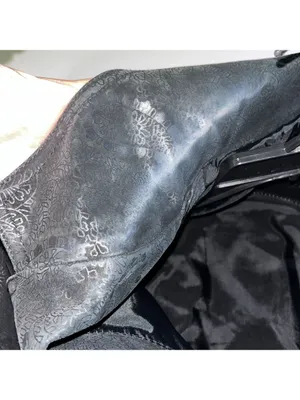 Vintage Suede Black Leather Western Mid-Length Coat Leather Jacket gorpcore thumbnail 15