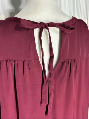 Old Navy Sleeveless V-Neck Bow-Back Shift Dress - Wine Size L thumbnail 6