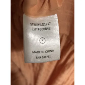 Vestique V-Neck Open Back Peach Ruffled Maxi Lined Dress Size M thumbnail 16