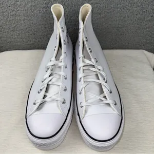 Converse Shoes Womens 12 White Leather Chuck Taylor All Star Platform Sneakers thumbnail 8