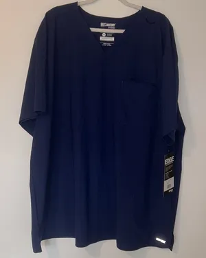 Grey’s Anatomy Edge Scrub Top NWT 3XL Color is‎ Indigo (Dark/Navy Blue) Stretch thumbnail 1