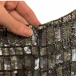 Retrofête Delilah Sequin Mini Dress Gunmetal Pewter Grey Silver thumbnail 11