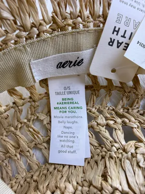 Aerie Woven Straw Bucket Hat thumbnail 5