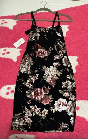 Mystique Boutique Black floral mini dress #floraldress thumbnail 1