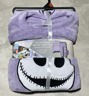 Disney The Nightmare Before Christmas Women's 3-Piece Family Pajama Set, AOP Size M thumbnail 1