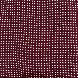 Pure Collection Burgundy and White Grid Patterned Pencil Skirt with Vented Back thumbnail 2
