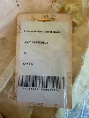 NEW LaceMade Flower Archer Corset Dress Size XL thumbnail 11