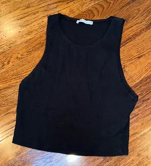 Zara basic cropped rib tank medium thumbnail 1