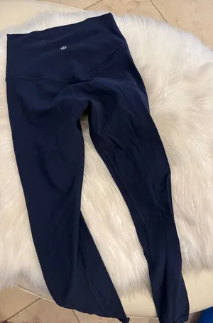 lululemon athletica Navy High-Rise Leggings with Reflective Logo thumbnail 1