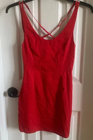 Tobi Red Mini Dress thumbnail 1